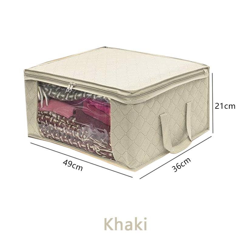 Large Storage Box Zipper Cover Window Folding Organizer Bedroom Shelf Wardrobe Clothes Toy Fabric Foldable Box For Objects