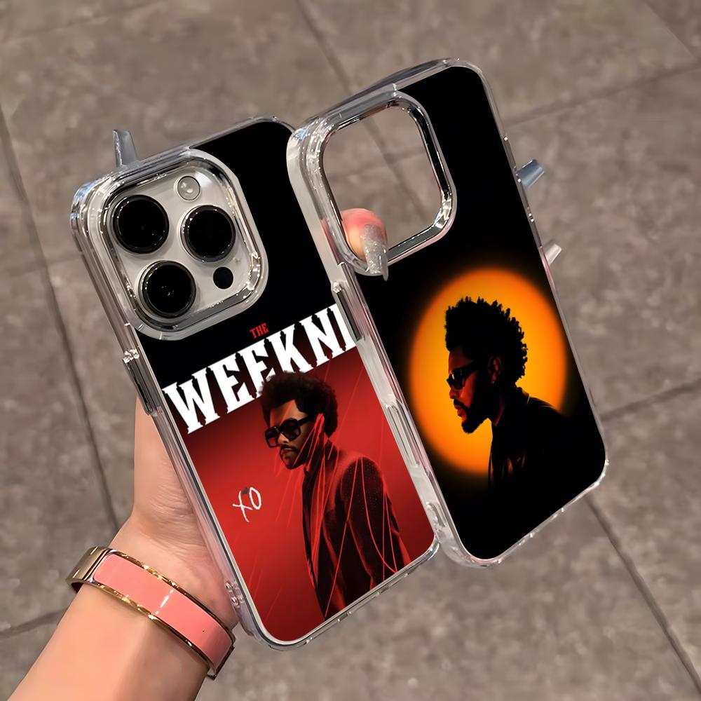 Чехол для телефона W-Weeknd XO Singer для iPhone 17 Air 16 E 15 14 13 12 11 Plus Pro Max Электроокрашенный Прозрачный Мягкий Чехол