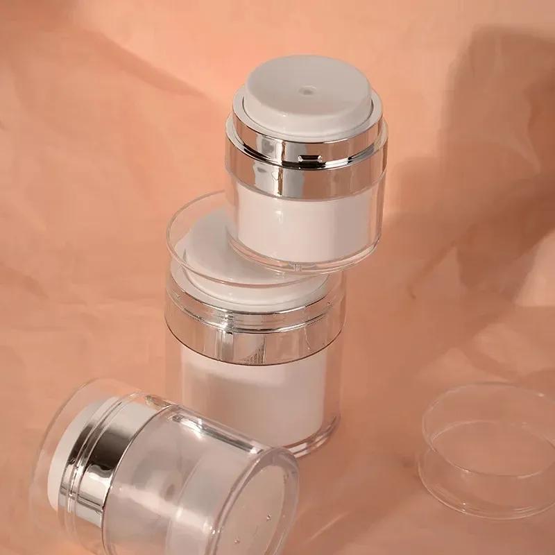 1 шт. 15/30/50 г безвоздушная банка с помпой пустая акриловая бутылка для крема многоразовый косметический контейнер простой в использовании портативные дорожные инструменты для макияжа