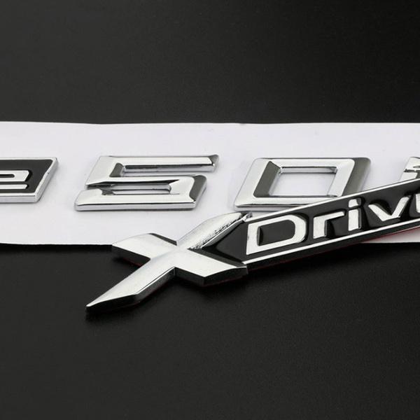 Для X5 X6 X3 X4 X1 Автомобиль Задний Багажник Эмблема Буква Смещение Боковой Значок Наклейка на Крыло