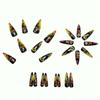 Long Pointed Manicure Fake Nail Art Graffiti Rainbow Circle Skull Wizard Hat Wearing Nail