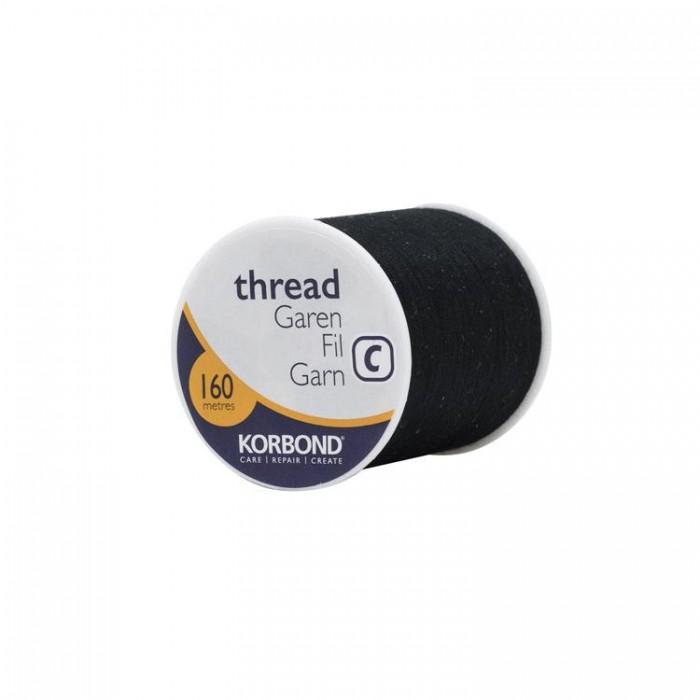 Korbond Polyester Thread Black 160m