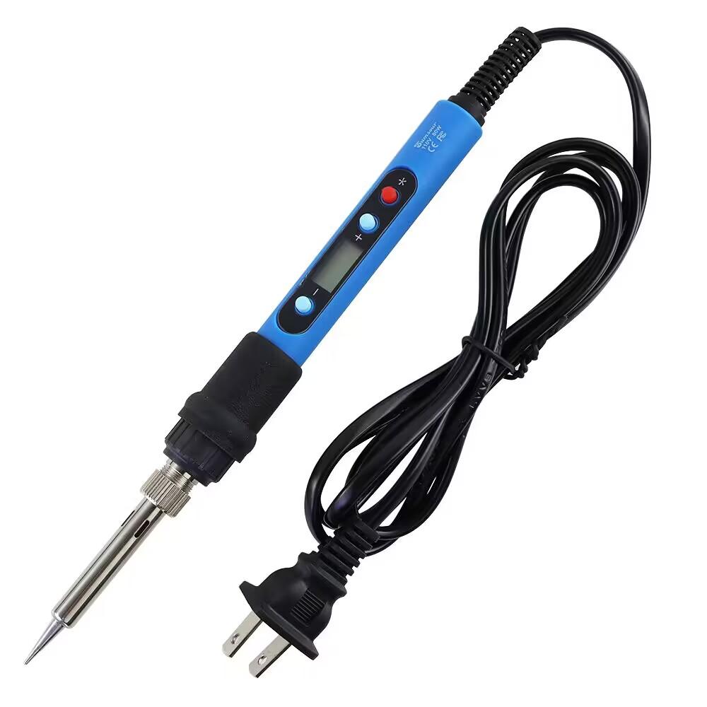 Синий электрический паяльник 80 Вт с цифровым дисплеем и переключателем 110 В 220 В, регулируемая температура, инструменты для пайки, сварки, демонтажа