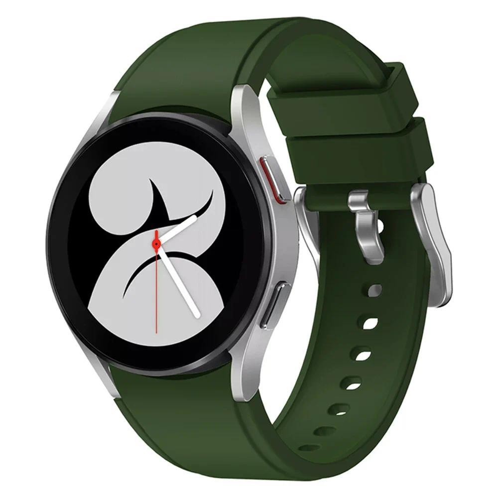 Силиконовый ремешок 20 мм для Samsung Galaxy Watch 7 6 5 4 44 мм 40 мм 5 Pro 45 мм Без зазора Удобный ремешок для часов 6 Classic 47 мм 46 мм