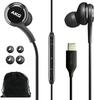 SAMSUNG AKG Wired Earphones Original USB Type C Earphones Headphones with Remote Control Mic for Noise Isolation Deep Bass with Velvet Carry Pouch