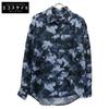RM202M XFU HJS11W Монограммный камуфляж Обычная шелковая рубашка топы XL синийПодержанный