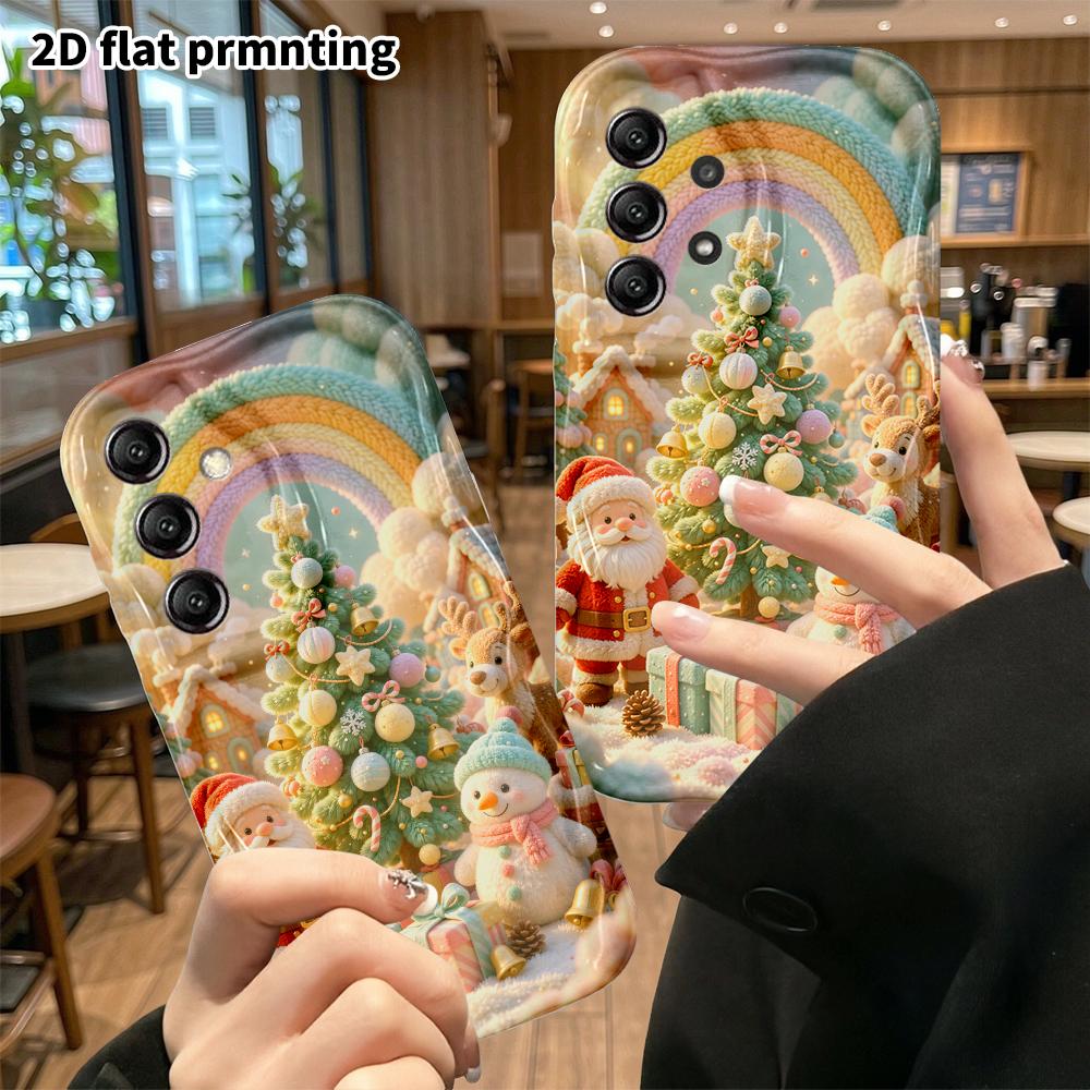 Чехол для телефона: 2D плоский, подходит для Samsung Galaxy A34 A35 M05 M06 S20 S22 S21 FE Plus 5G, защитный чехол, Рождественская страна чудес, идеальный праздничный подарок на Рождество