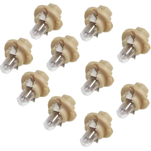Dashboard trument Cluster Bulb(Set of 10pcs) 12V1.5W with Beige/Brown Socket Base Fit for BMW Replace#62111391260 (beige)
