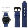 Для ремешка часов Panerai Pam00984 00985 PAM111 PAM441 Stealth Нейлоновый с кожаной подкладкой Браслет Аксессуар 24 26 мм большой размер для мужчин