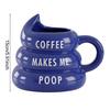 Poop-Shaped Coffee Mug for Coffee Lovers 350ml Hilarious Bathroom Cup Resin Quirky Morning Cup Funny Gag Gifts for Friends