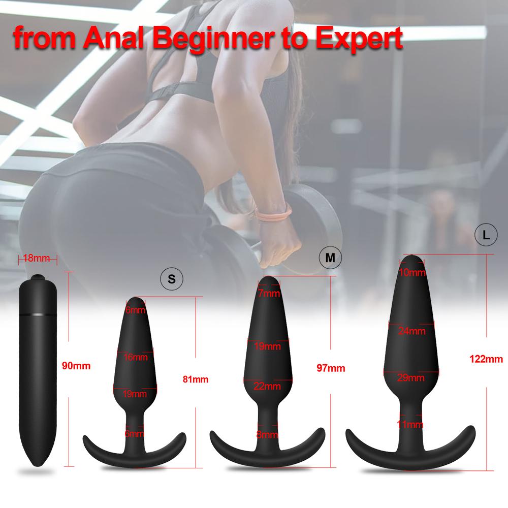 Anal Plug Massager Gay Anal Butt Plug Stimulator Masturbation Tools Dildo Penetration Anal Vibration Toys for Adults Anal Toy