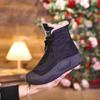 Модные Ретро Водонепроницаемые Снежные Ботинки 2025 Зима Новые Мягкая Подошва Вулканизированные Хлопковые Ботинки с Плюшевой Утепленной Подкладкой Высокие Женские Ботинки Traf