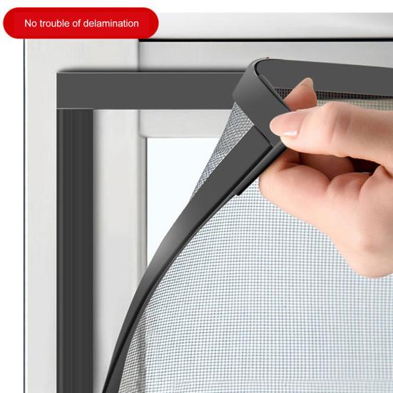 Магнитная противомоскитная сетка на окна, дышащая, клейкая, монтаж без сверления, для домашнего офиса, спальни, защита от мух, сетка для оконной рамы, занавеска