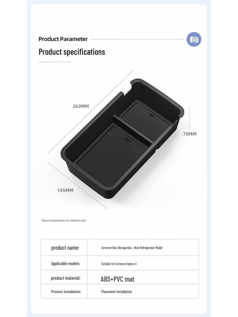Консольный ящик для хранения подлокотника Zeekr X - Совместим с 26 моделями, Аксессуар для интерьера автомобиля