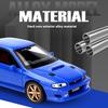 Масштаб 1/32 Subaru Impreza WRX STI Модифицированный автомобиль Металлическая литая модель автомобиля со звуком и светом Оттягивающийся назад Подарок на день рождения для ребенка