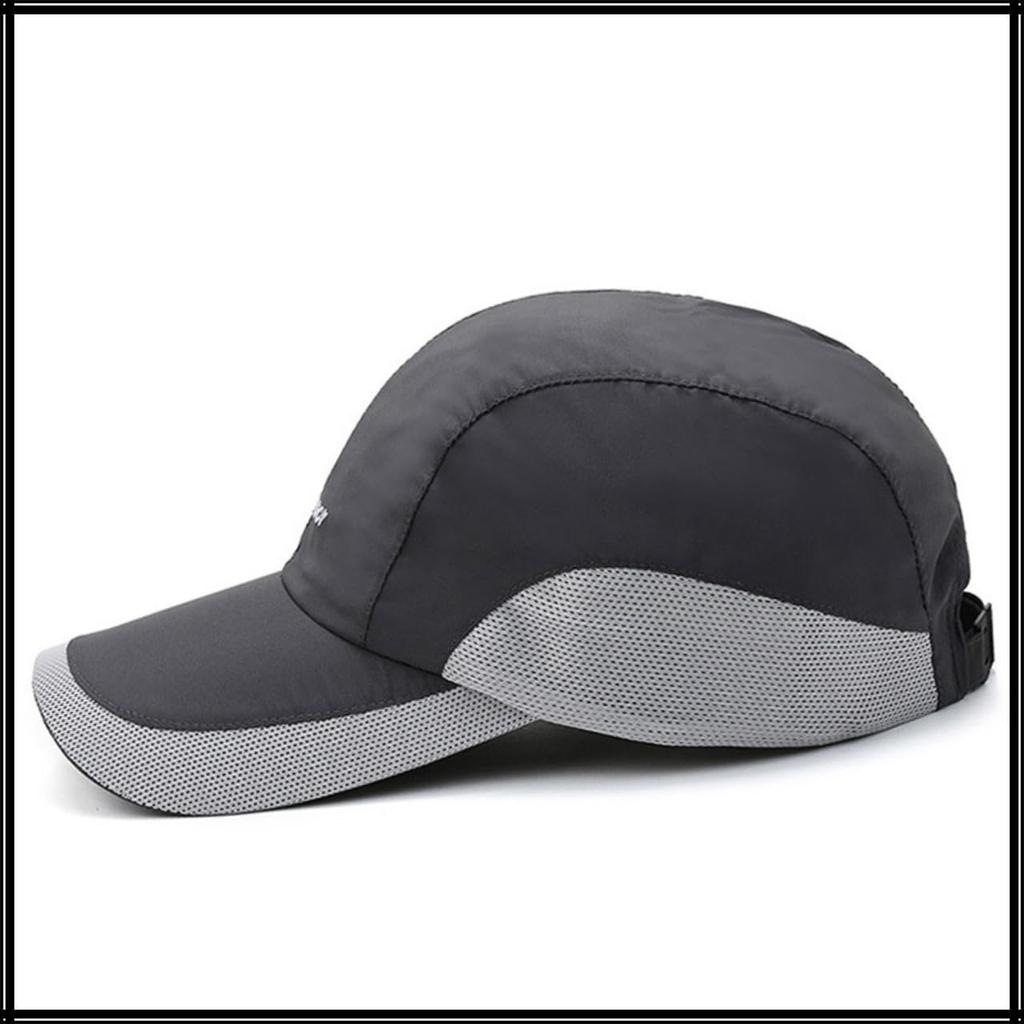Cap Mesh Hat Sports Outdoor Casual Simple Men Women CZA093 [White Fang] (Black)