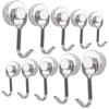 Set of 10 Super Strong Neodymium Magnet Stainless 20mm Suitable for and Bathrooms Hooks, Steel, Rust-Resistant, Wall-Mounted, Diameter, Classrooms,