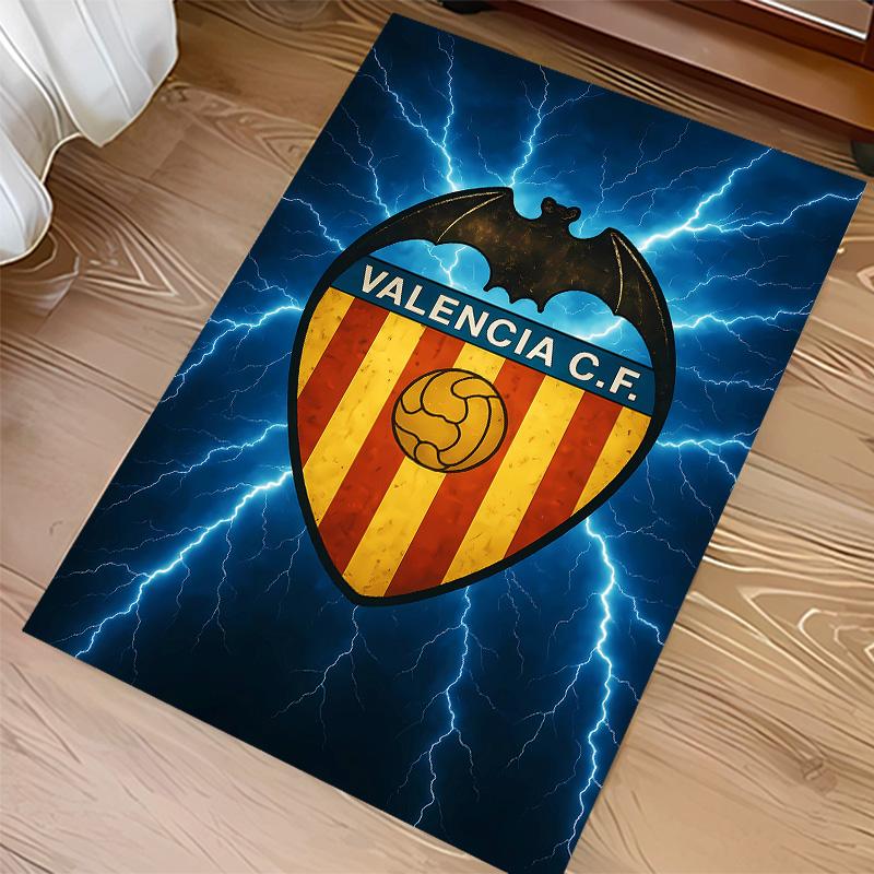 Valencia logo Print Area Rug - Soft, Washable Non-Slip Indoor Mat for Office Chairs, Living Room, Home Office Decorative Rug