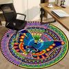 1pc Mandala ButterflyChair Carpet for Office, Indoor Non-Slip Washable Polyester Fiber Carpet, Mat For Office, Machine Washable