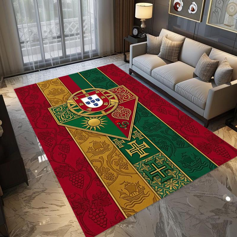 Portuguese Heritage Emblem carpet printing Living room and bedroom mats Doormat Dormitory decoration Christmas gifts