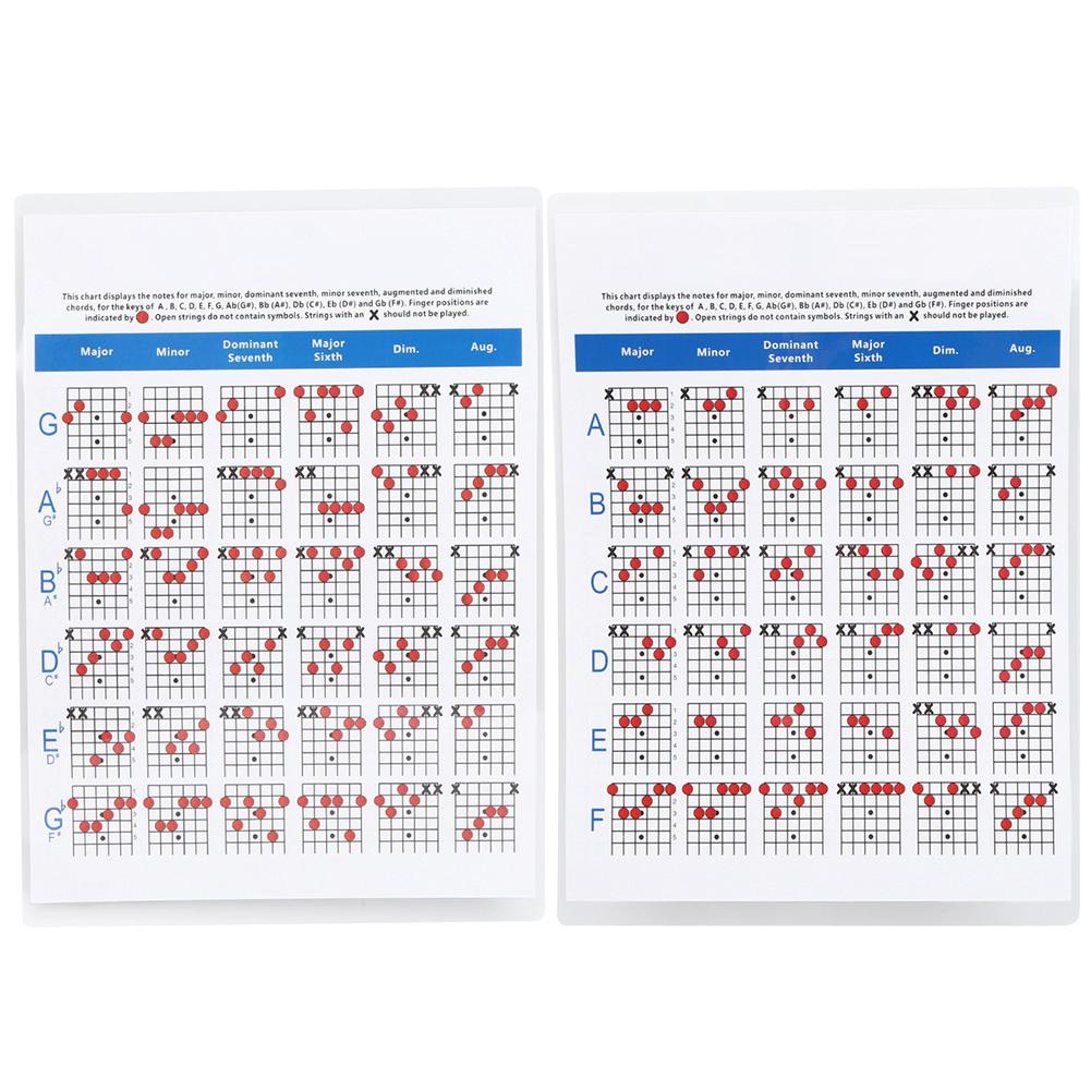 Плакат с аккордами для 6-струнной гитары, цветная художественная бумага, аксессуары для музыкальных инструментов S