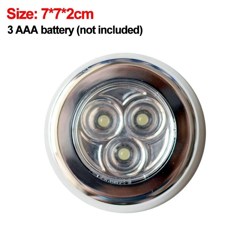 LED Night Light Battery Powered Wireless Wall Lamps for Bedroom Kitchen Bedside Toilet Closet Press Touch Switch Small Lights