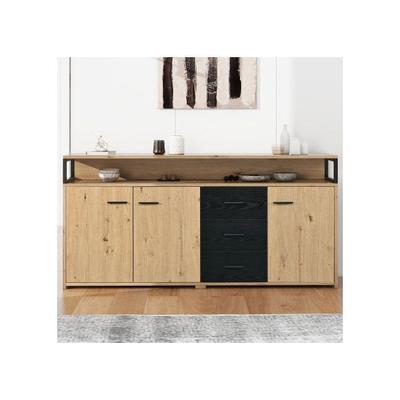 Буфет - - 150x35x75,9 см - 3 ящика - 3 двери - Коричневый