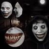 Маска на Хэллоуин Ужас Латексная Костюмная Маска Улыбка Белые Глаза Головной Убор Демона Хэллоуин Вечеринка Декорации Принадлежности