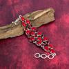 Red Coral, Red Garnet Jewelry, 925 Solid Sterling Silver Bracelet, Handmade Gemstone Jewelry Bracelet For Memorial Day