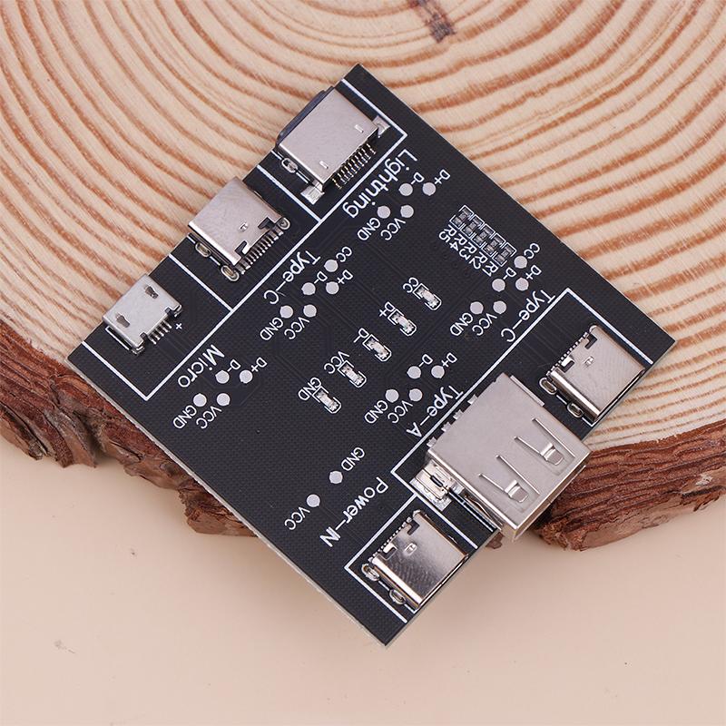 1 шт., испытательная плата для линии передачи данных USB-кабеля, тестер кабеля USB, короткое замыкание, включение-выключение для испытательной платы Type-C