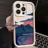 Чехол для телефона iPhone 16 15 14 13 12 11 Pro Max XS XR X Plus 12 13 Mini Чехол Пейзаж Гора Облако Силиконовый Ударопрочный Чехол