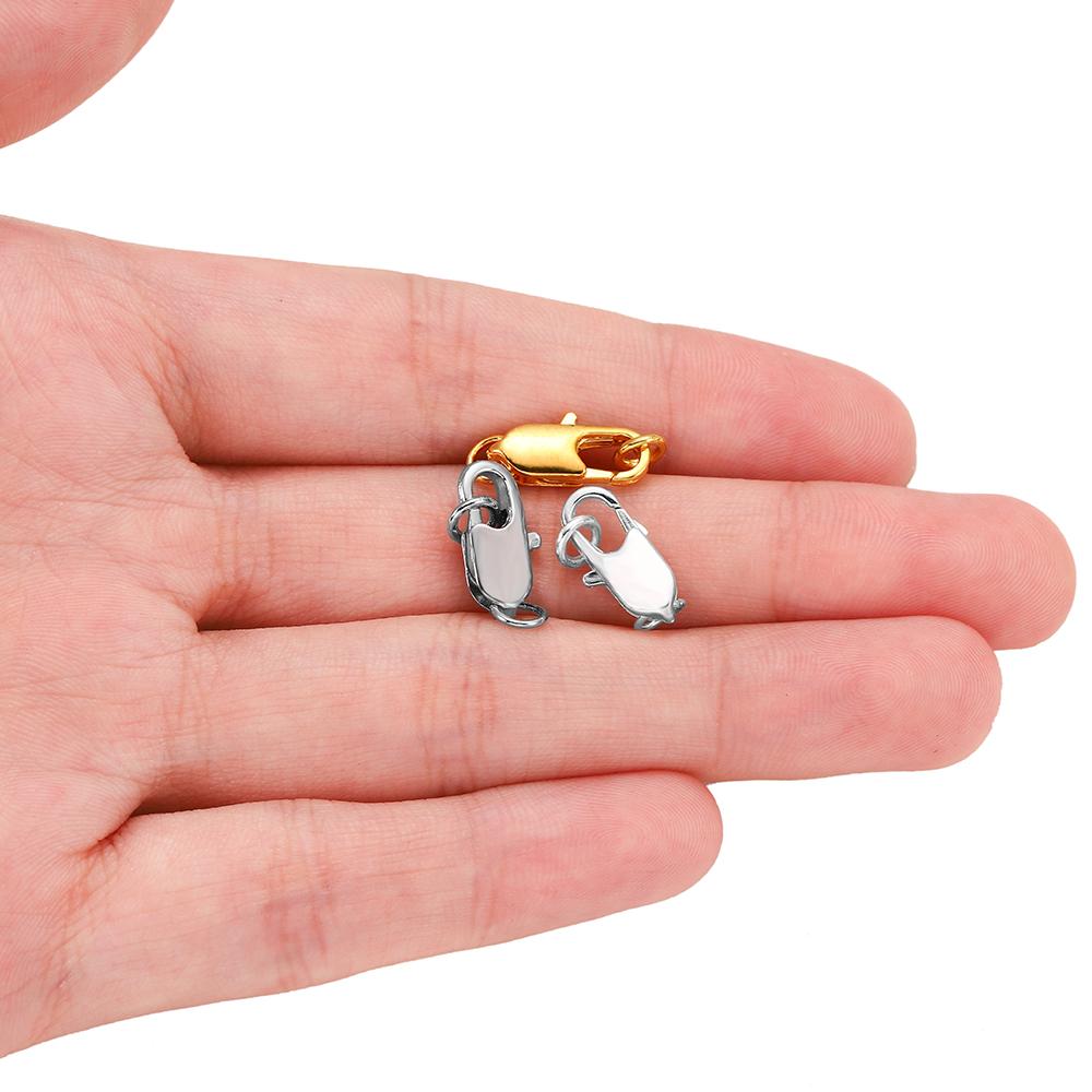 30pcs/lot Swivel Clasp With Open Jump Ring Necklace Bracelet Lobster Clasp Hooks For DIY Jewelry Making Supplies Accessories
