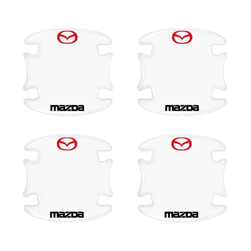Car Transparent Door Handle Cup Anti-scratch Anti-collision Protector For Mazda 2 3 6 CX5 CX30 CX50 CX4 MX5 CX8 CX7 CX9 CX3 BT50 FF20