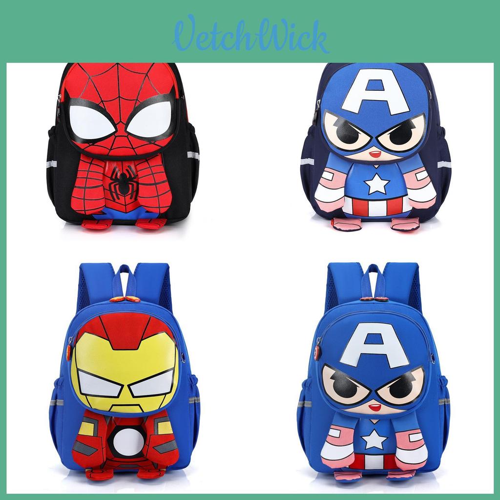 Captain America Toddler Backpack Durable Polyester Kids School Bag With Padded Straps For Preschool Use