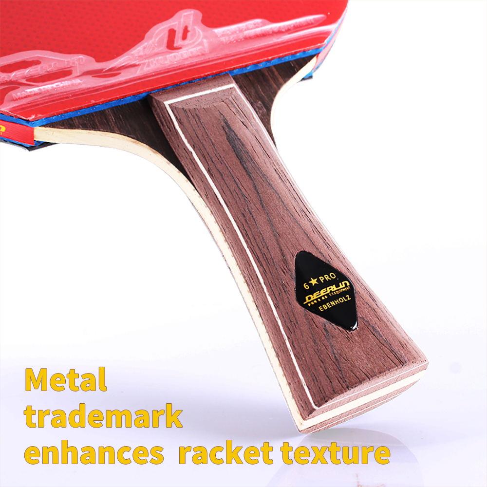 Ракетка для настольного тенниса Deeplin 6 Stars Pro с карбоновой структурой Ddouble Pimples - резиновая ракетка для пинг-понга Tenis De Mesa Table
