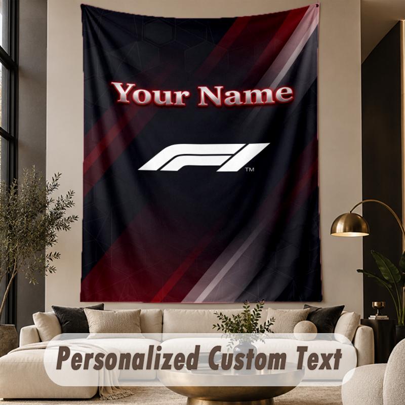 Custom Text Tapestry F1 Print Wall Tapestry Indoor Living Room Wall Decor