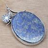 Necklace Lapis Lazuli Gemstone Handmade Silver Jewelry 1.75"