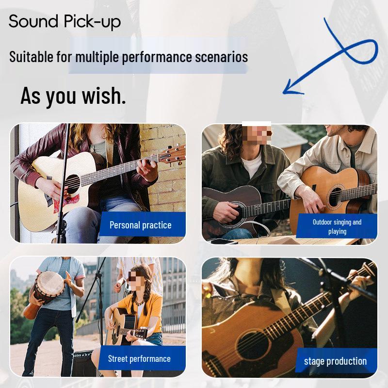 Многофункциональный звукосниматель AD35 для укулеле, скрипки, эрху, гучжэна, циня, янциня и классических деревянных гитар