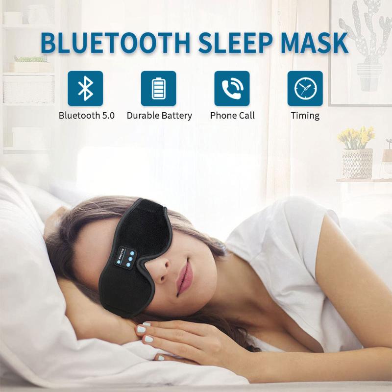 Маска для наушников для сна Bluetooth 3D маска для глаз Воспроизведение музыки Наушники для сна со встроенным HD-динамиком
