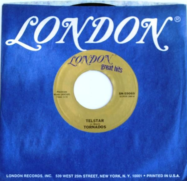 7-дюймовая пластинка TORNADOS Telstar Jungle Fever 5N59069 London Records US Rock Б/у