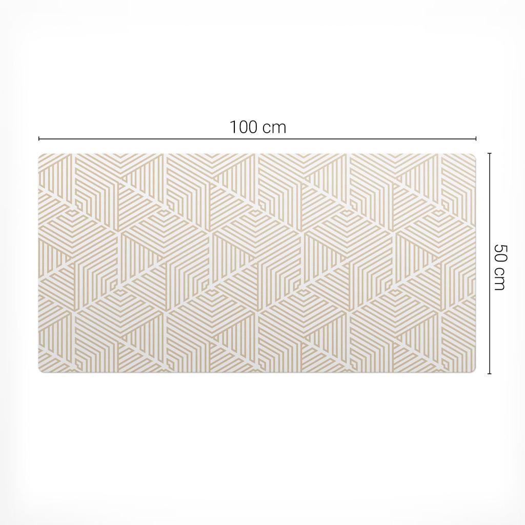 Elegancka Podkładka Dekoracyjna Na Biurko Geometryczny Labirynt 100X50 Cm