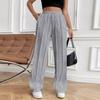 Женские повседневные модные брюки с высокой талией, свободные плиссированные широкие брюки