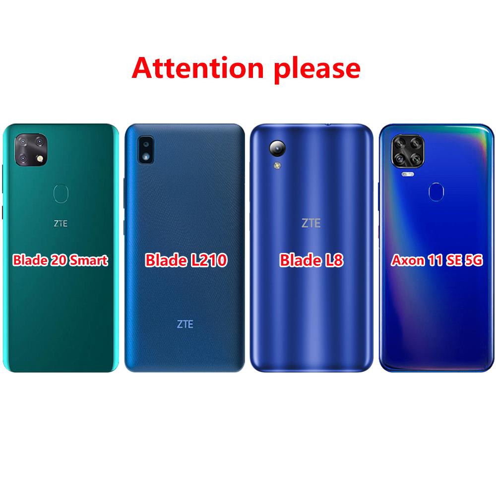 Смарт-чехол для ZTE Blade 20, задняя крышка для телефона, чехол для ZTE Blade L8, чехол для ZTE Axon 11 SE 5G, черный чехол из ТПУ