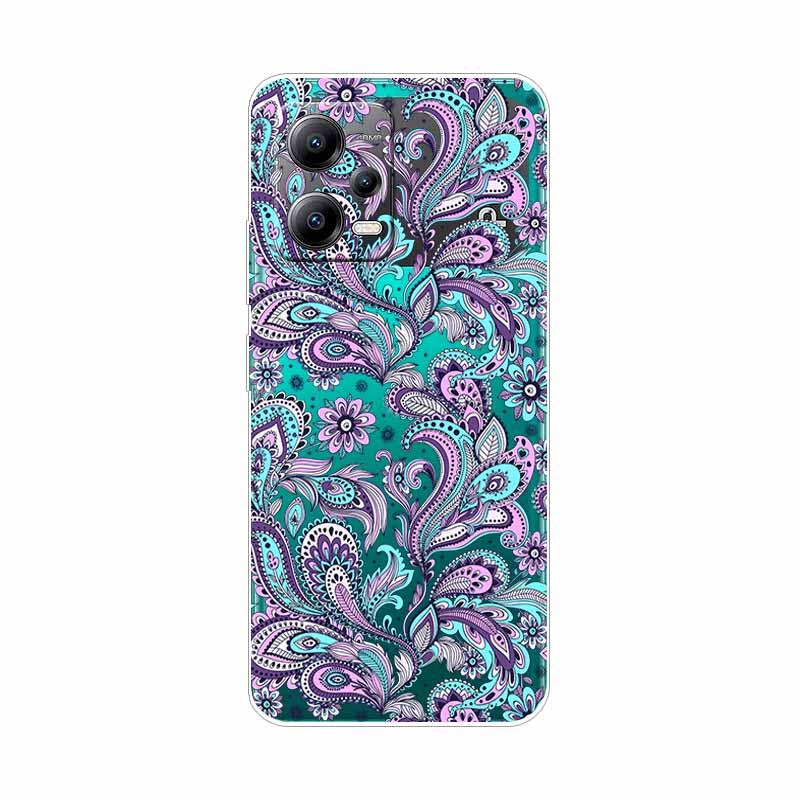 Чехол для POCO X5 Pro 5G Глобальная версия X5Pro ТПУ Силиконовый Мягкий Мультяшный Прозрачный Чехол для POCO x5 Обложка Прозрачный Раскрашенный Coque