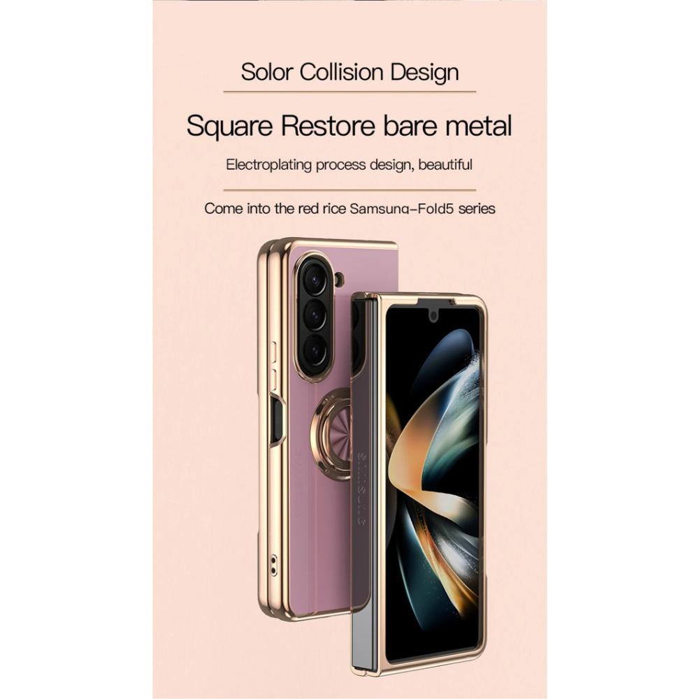 Гальванизированный магнитный держатель для телефона Samsung Galaxy Z Fold 6 5 4 Fold6 Fold5 Fold4 5G противоударный жесткий чехол