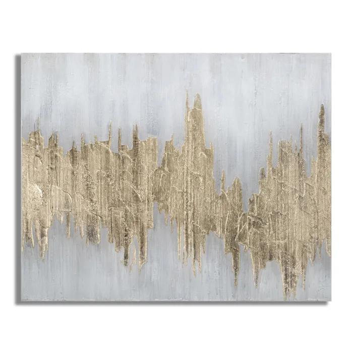 Mauro-Ferretti Goldage Wall Painting Decorative Canvas 100x80 cm Gold