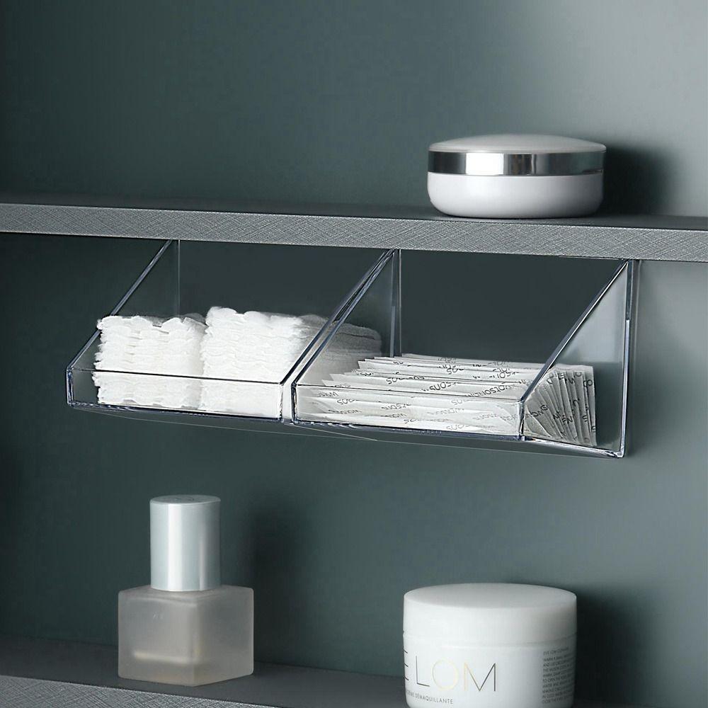 Plastic Mirror Cabinet Organizer White/Transparent Sundries Organizer Bedroom