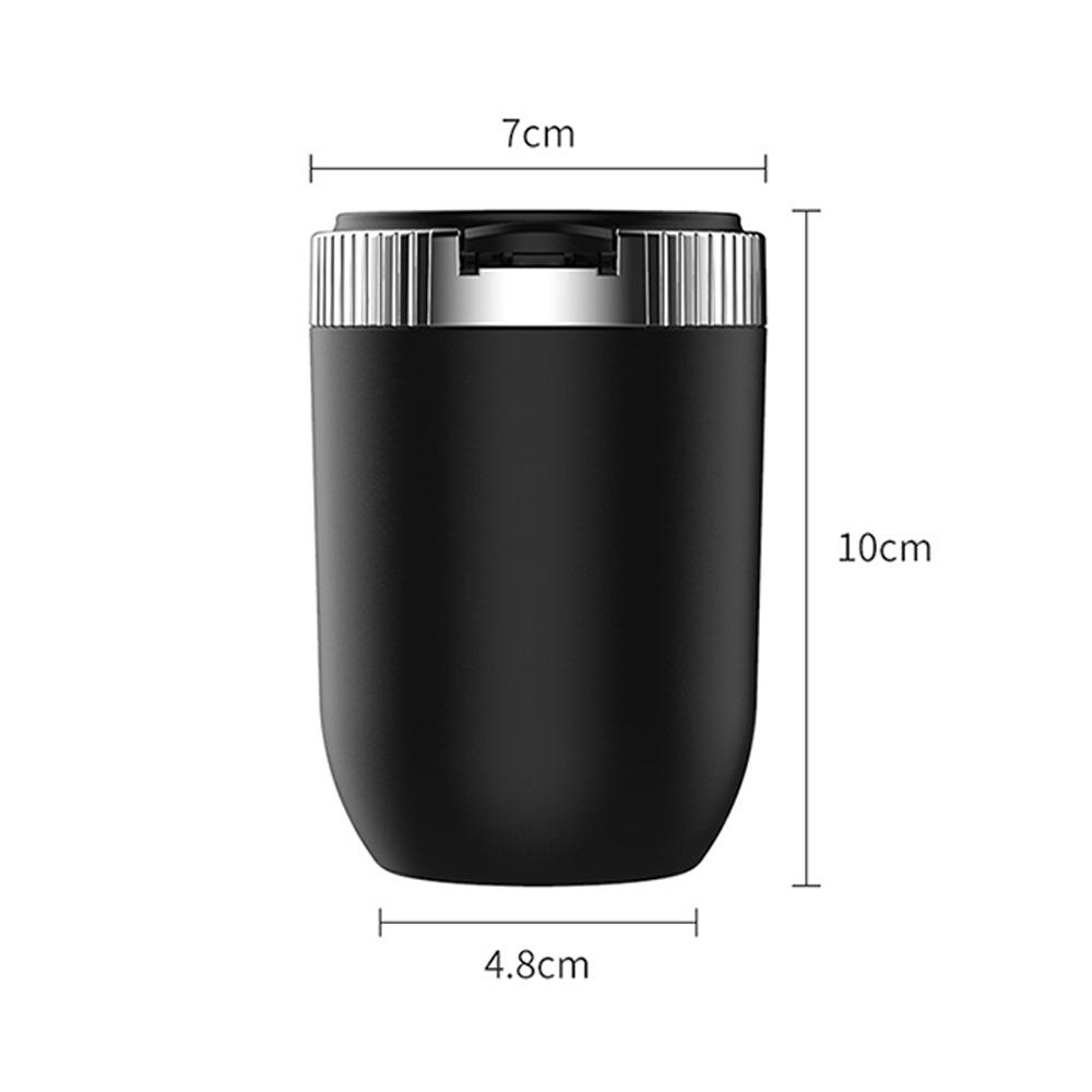 Car Ashtray with Lid Blue Led Light Portable Ashtray for Most Car Cup Holders