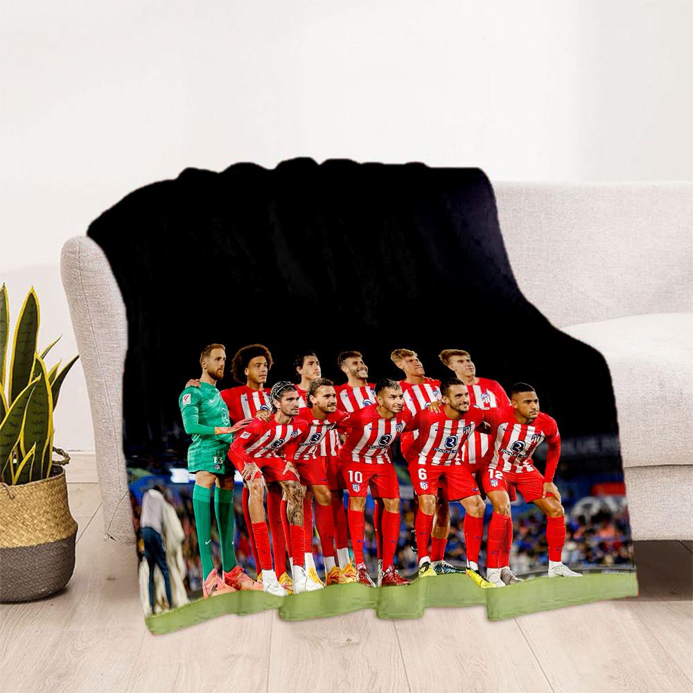 Atletico Madrid Blanket Soft Warm Cozy Perfect For Couch Picnics Office Chair Four Seasons Multipurpose Playful Design