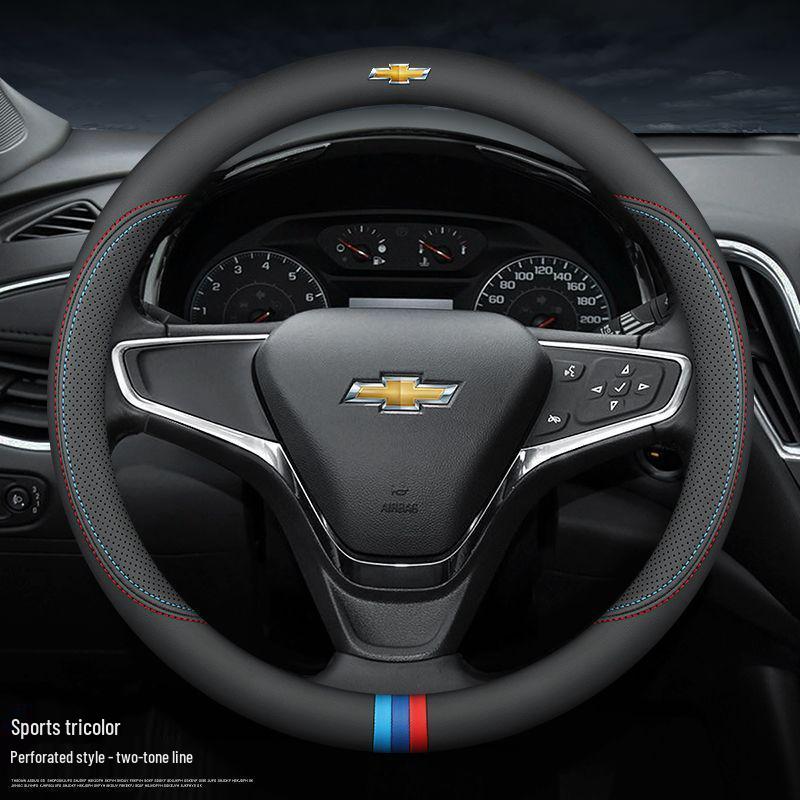 Genuine Leather Chevrolet Steering Wheel Cover for Cruze, Lanos, Sail, Malibu XL, Cavalier, Orlando, Equinox